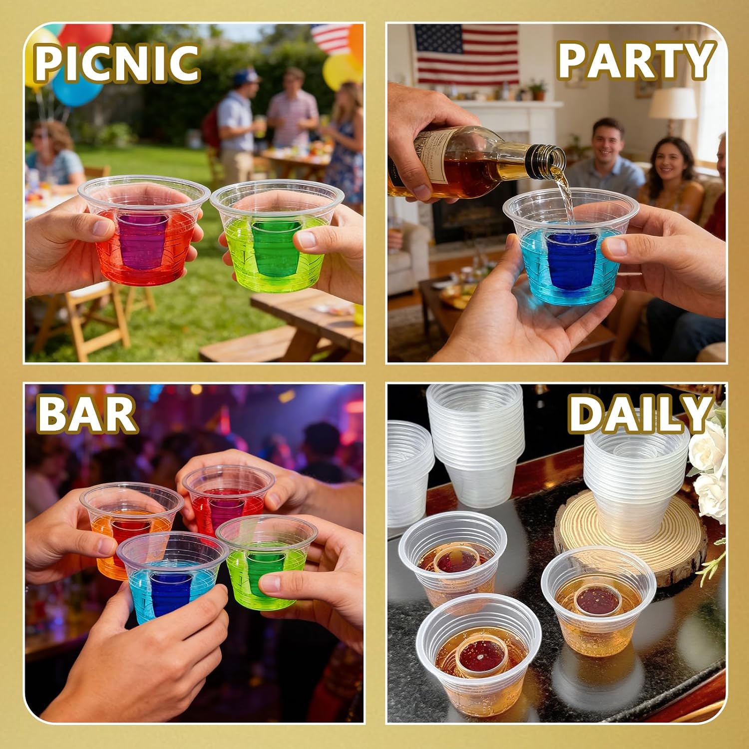 Thumbnail 5 de Slomg Plastic Bomber Cups, 3 oz
