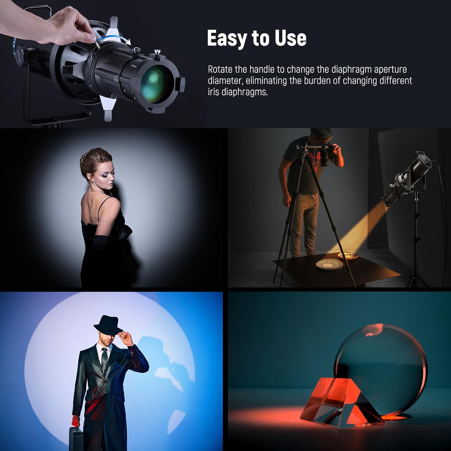 Thumbnail 5 de NEEWER Spotlight Mount Iris 5–60mm