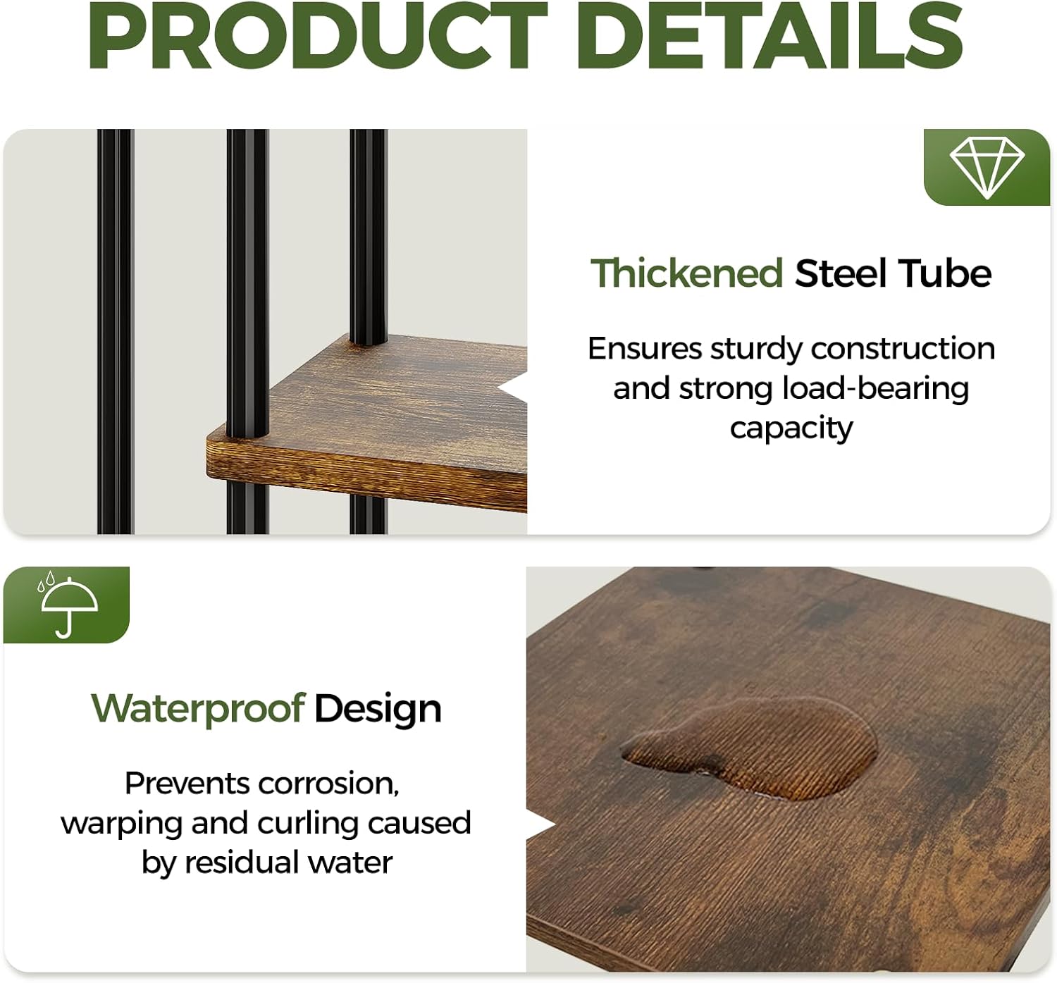 Detalle 2 de Bamworld 7 Tier Plant Stands Metal
