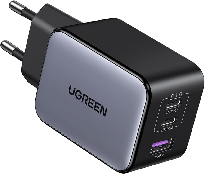 Detalle de UGREEN Nexode X Cargador 65W USB C GAN ⚡ Rápido y Compatible