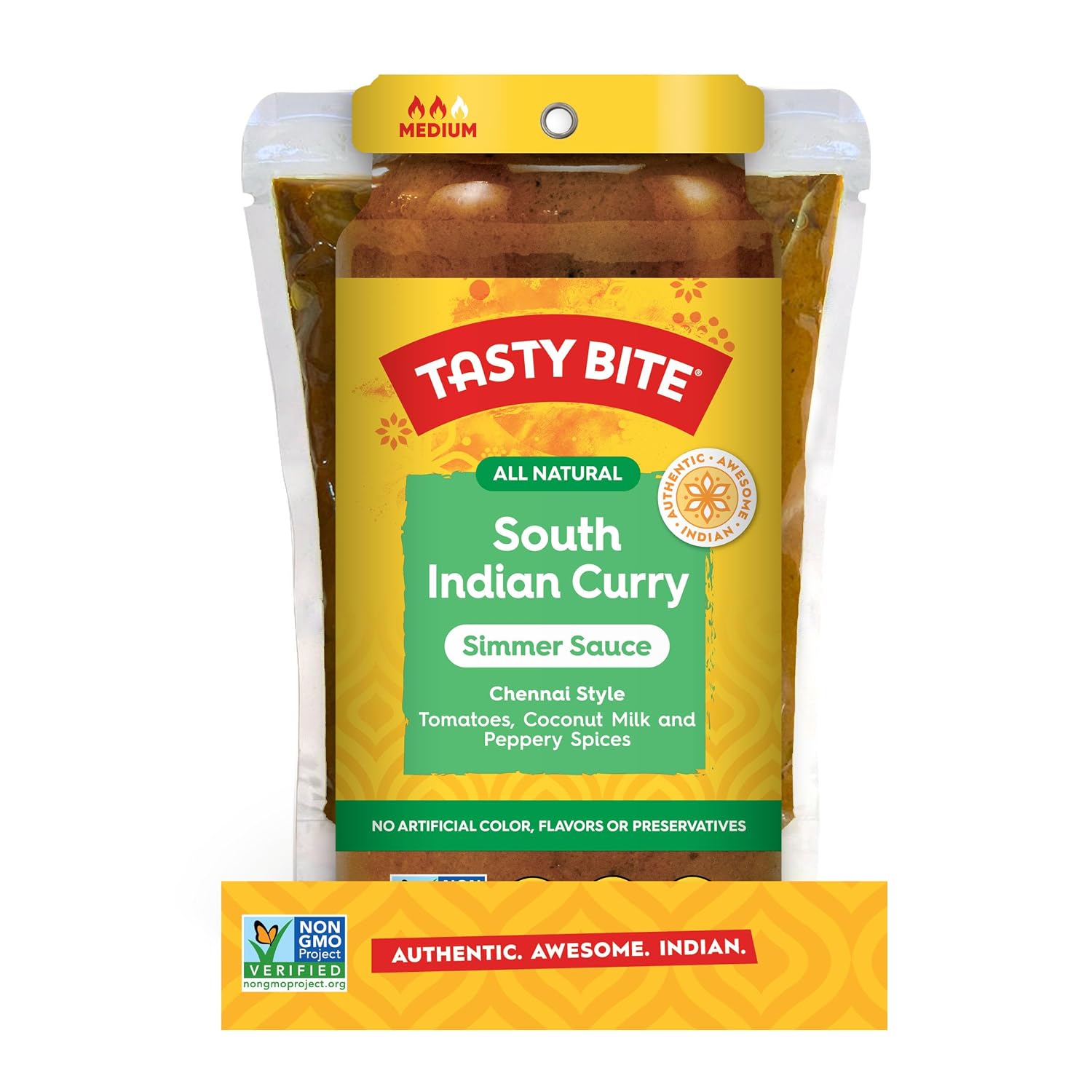 Detalle de Tasty Bite Chennai South Indian Curry Simmer Sauce, 7-Ounce 5-Pack
