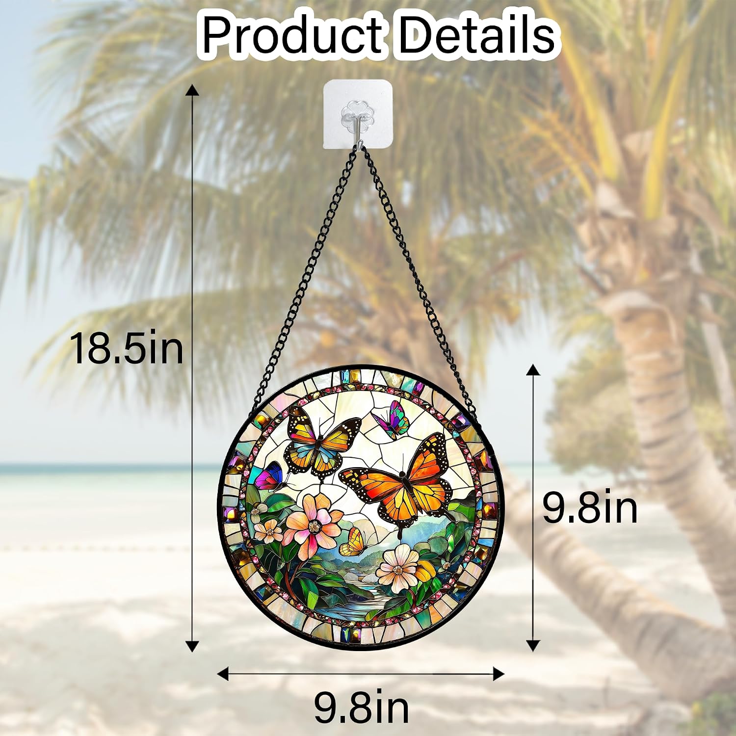 Thumbnail 6 de Stained Glass Suncatcher, 9.8-Inch
