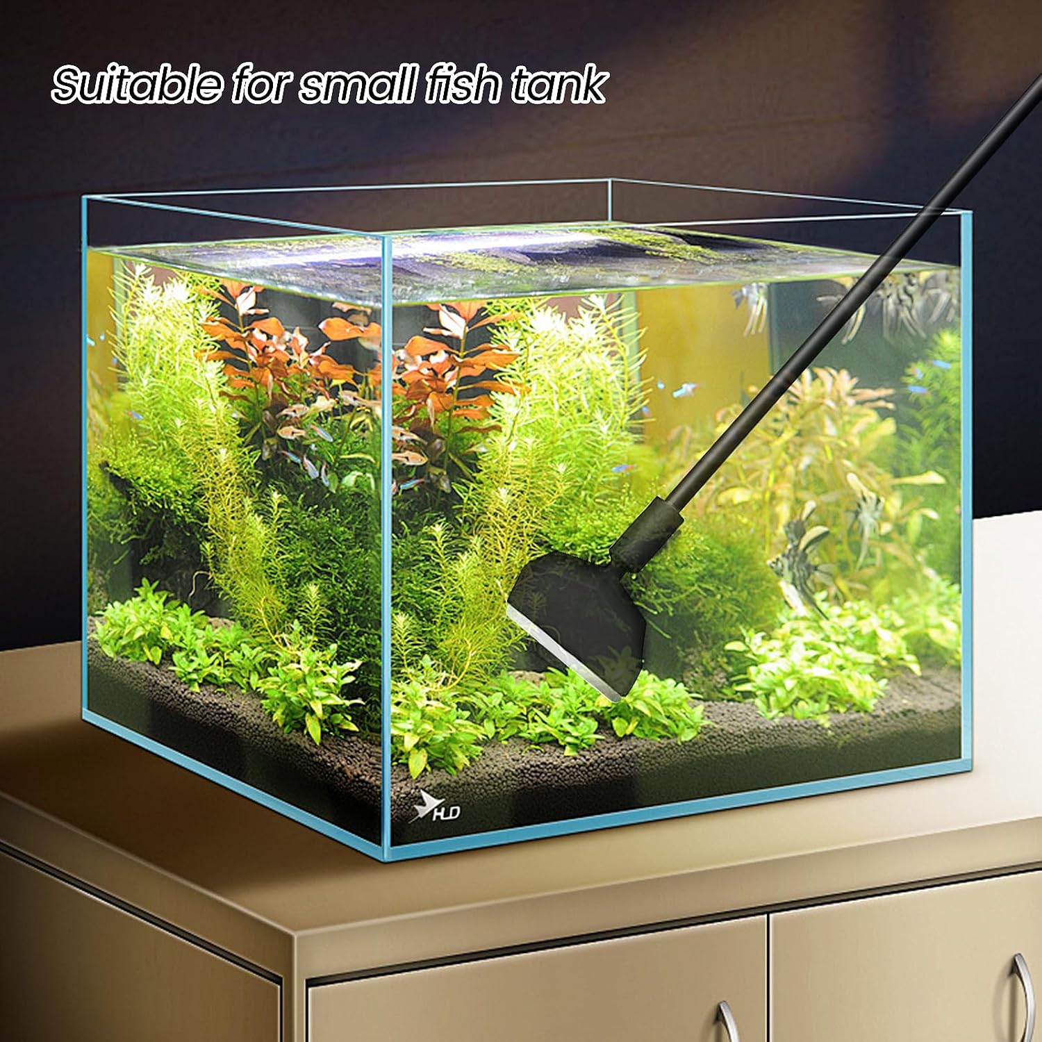 Thumbnail 6 de HUSOUE 3-in-1 Fish Tank Cleaner Kit: Algae Scraper, Triangle Brush & Right Angle Brush