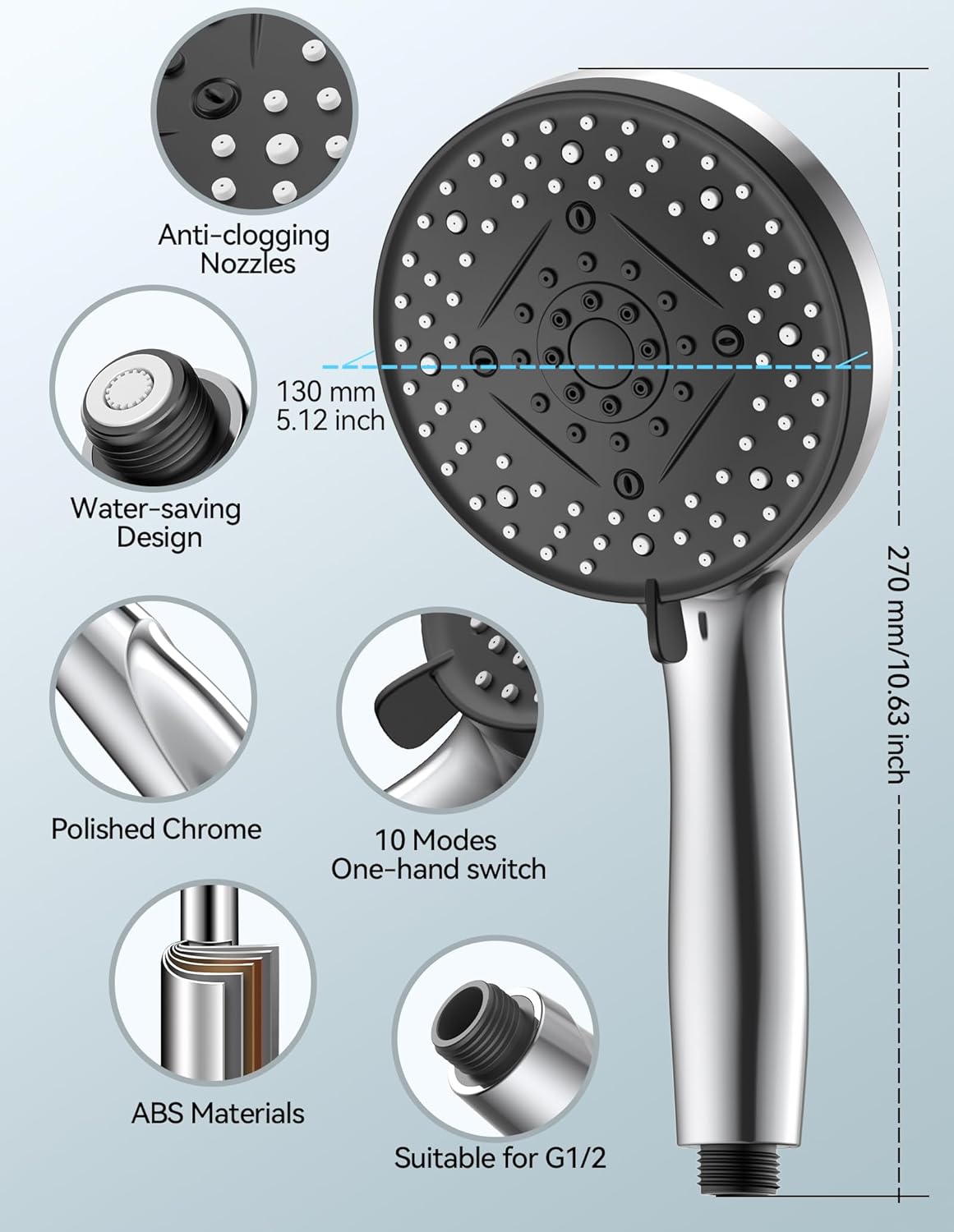 Thumbnail 5 de VOXON High Pressure Shower Head 10 modes