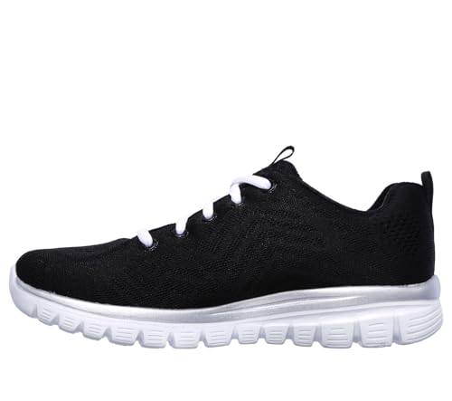 Thumbnail 4 de Skechers Women's 12615W Graceful Get Connected Sneaker – Black/White Trim (UK 6)