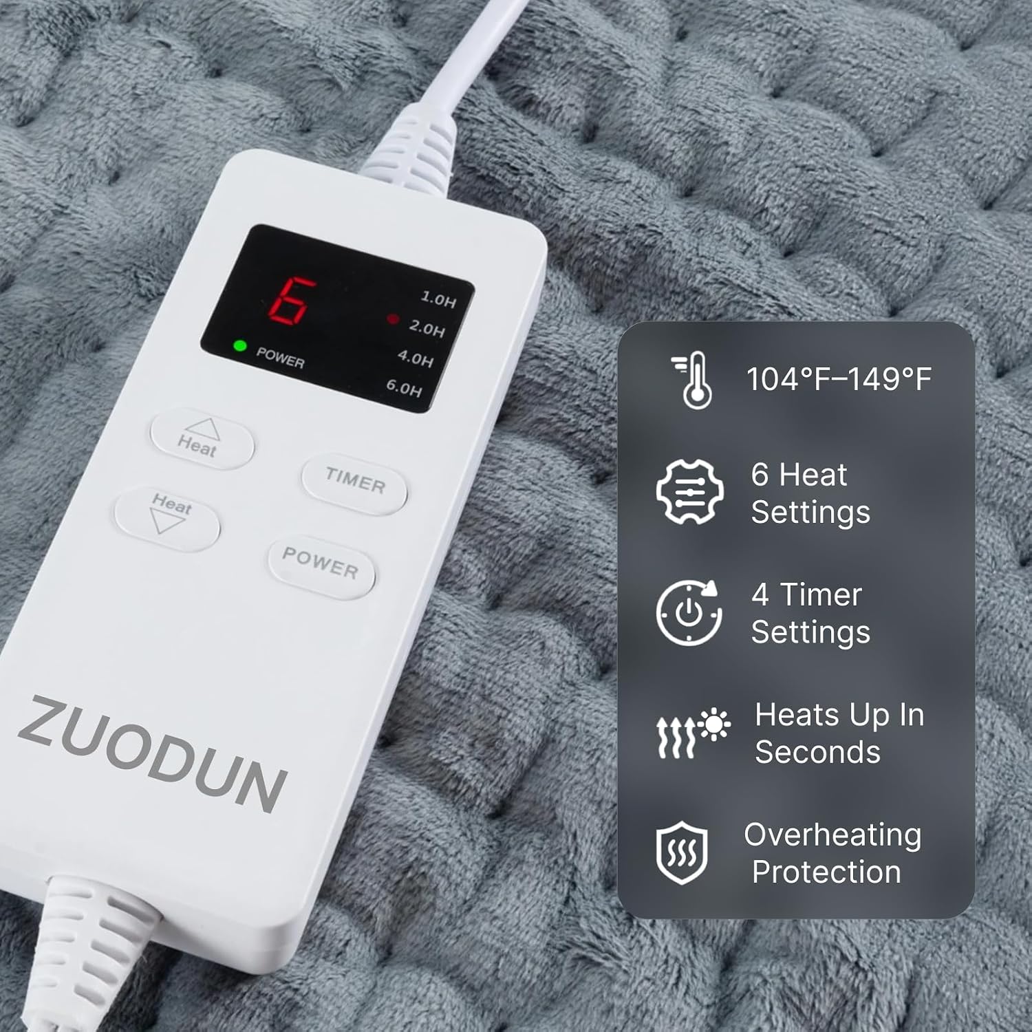 Thumbnail 3 de Heating Pad with 6 Heat Levels ⚡