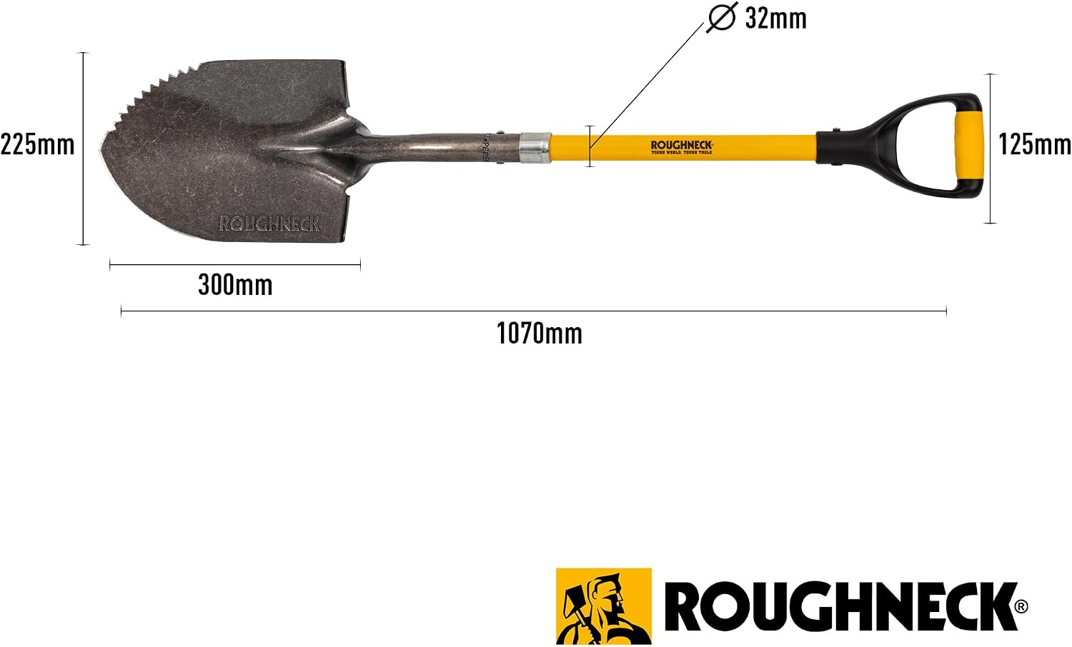 Detalle 2 de Roughneck ROU68046 serrated edge shovel 1070mm
