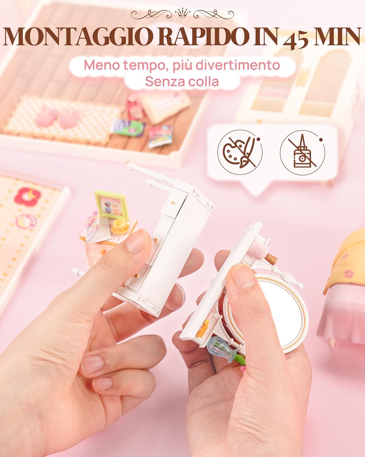 Thumbnail 2 de Rolife Lovely Pink Bedroom 5 V 🏠