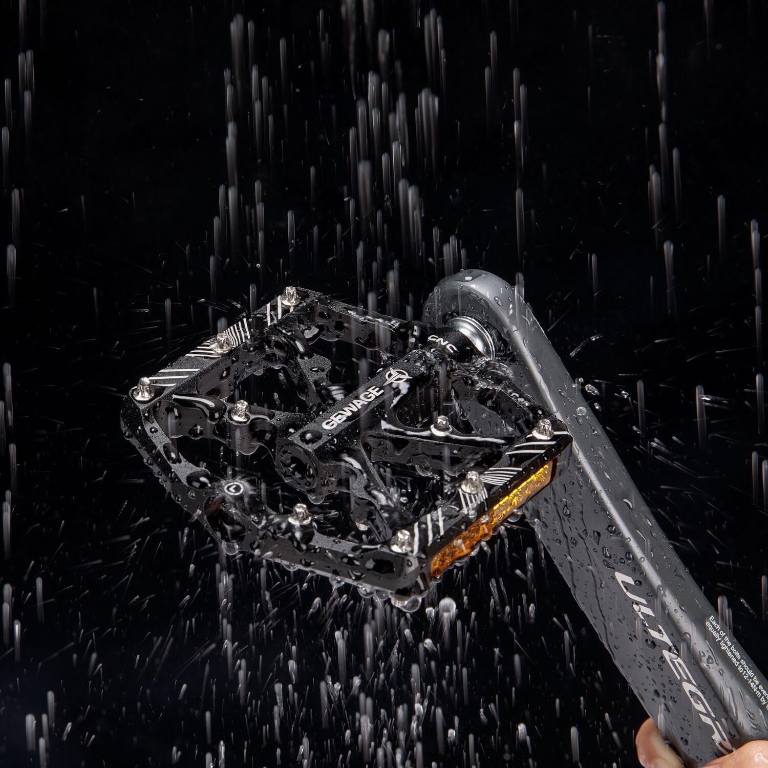 Thumbnail 5 de GEWAGE pédales de vélo 9/16 avec bandes réfléchissantes et roulements scellés