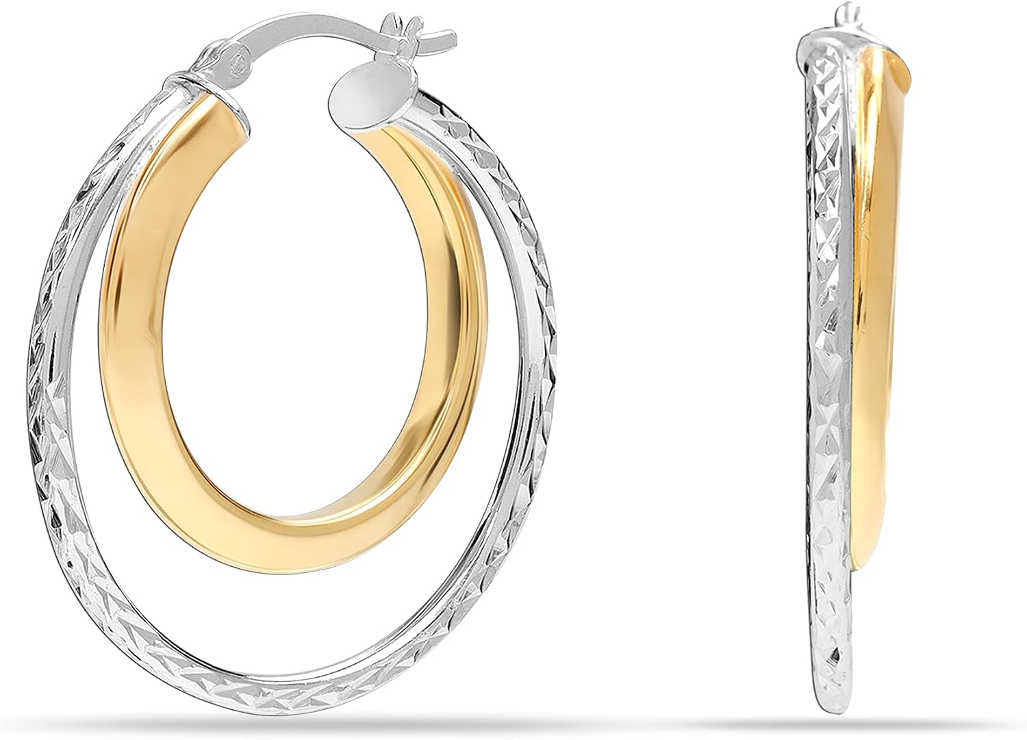 Detalle 2 de LeCalla 925 Sterling Silber Ohrringe 30 mm