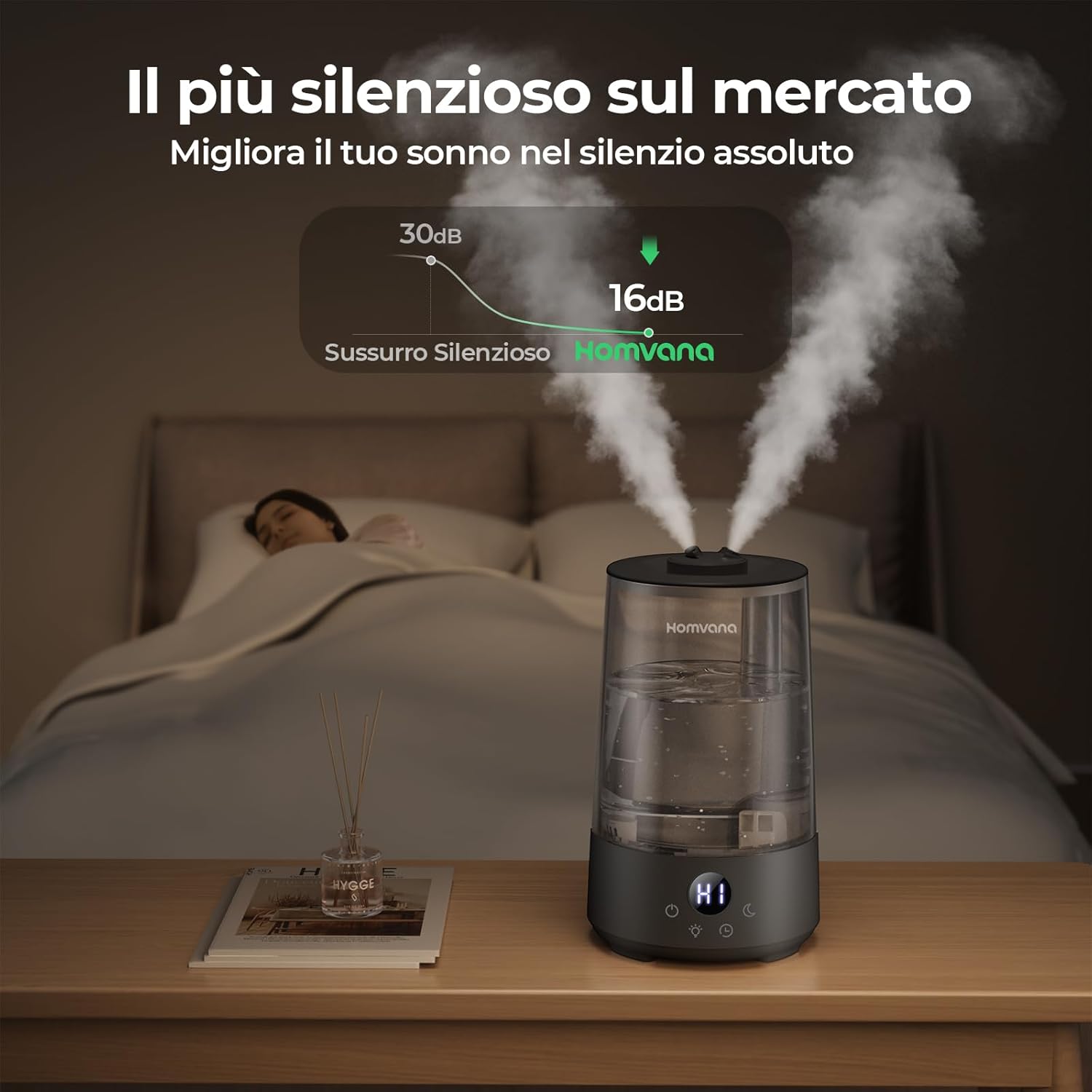Thumbnail 2 de Umidificatore Ambiente Bambini Homvana 3.6L: silenzioso, aromaterapia e manutenzione semplice