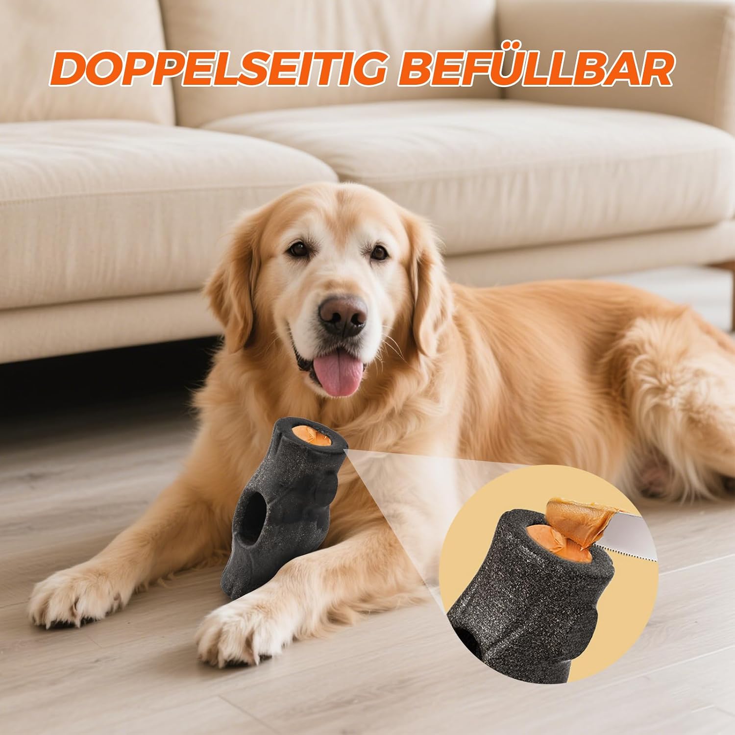 Thumbnail 2 de AUSCAT Freezebone interaktives Hundespielzeug zum Befüllen & Einfrieren (Baumstumpf-Form)