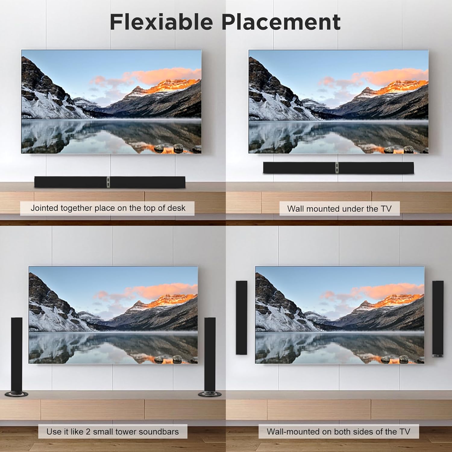 Thumbnail 1 de HoYLluDLL 32 Inch Soundbar for TV