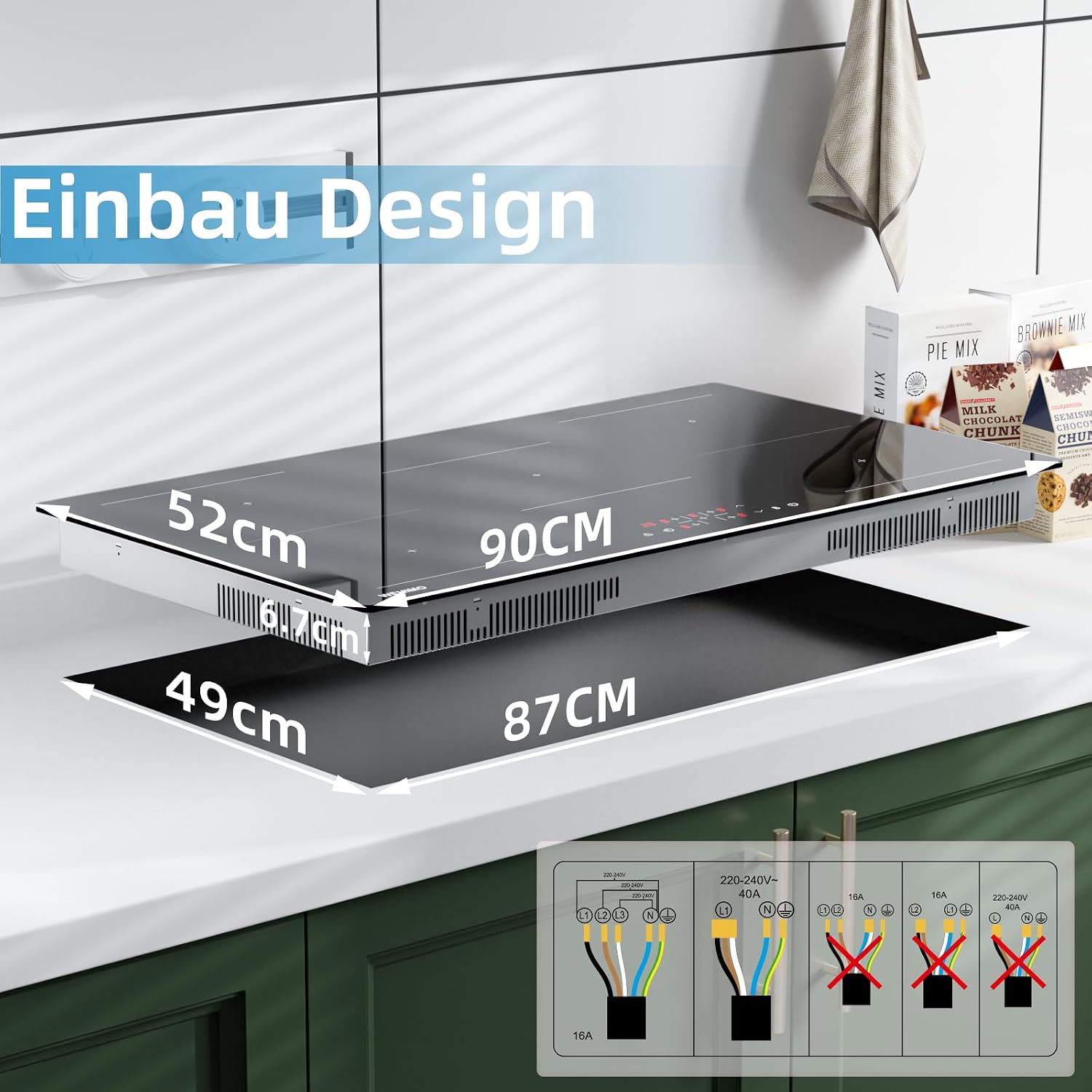 Thumbnail 1 de WEHIMO Induktionskochfeld 90 cm mit 5 Zonen und Power Booster