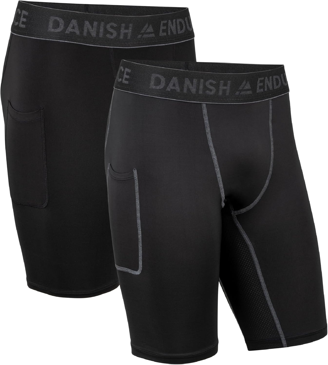 Thumbnail 5 de DANISH ENDURANCE Kompressions Shorts Herren (2er Pack) – kurze Sporthose mit Taschen