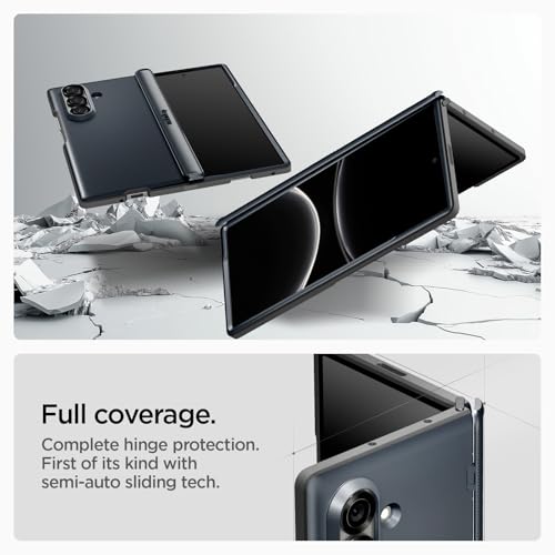 Detalle de Coque Spigen Slim Armor Pro pour Galaxy Z Fold 7, ardoise métallisée ⚙