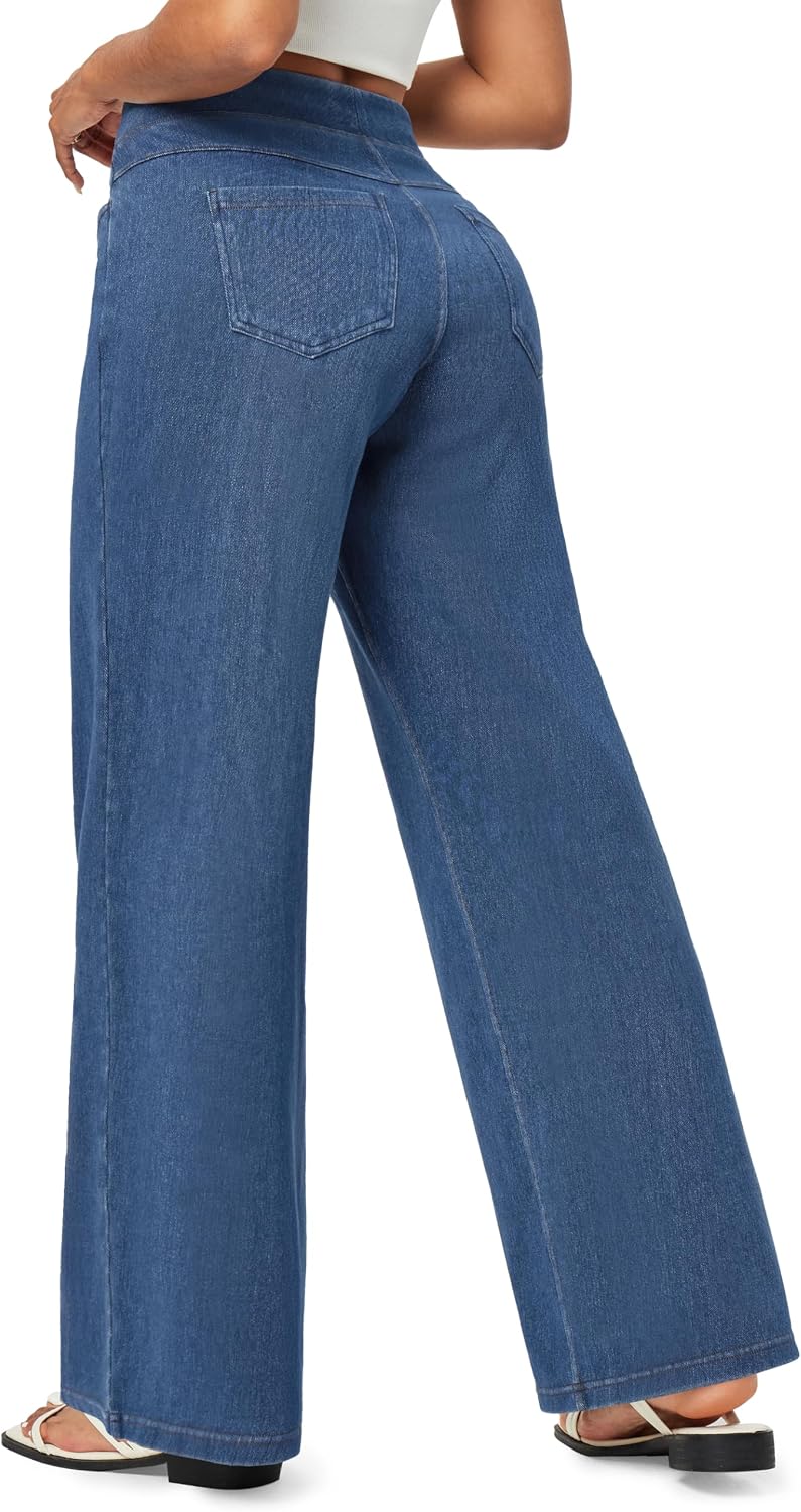 Thumbnail 6 de IUGA Women's Wide-Leg Jeans, High Waist, Casual Straight