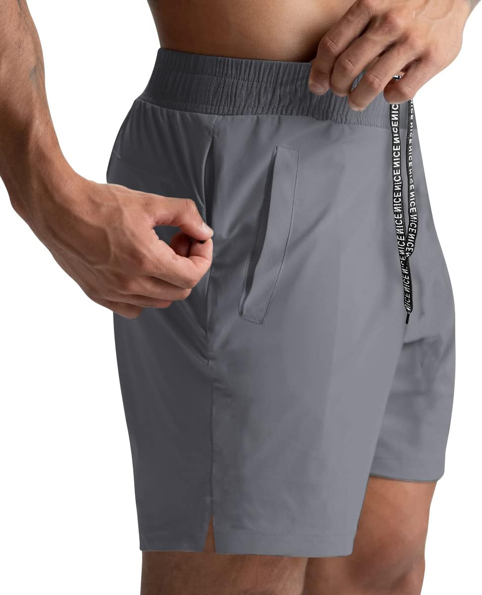 Thumbnail 1 de Lempue 2-Pack Men’s 5-Inch Quick-Dry Athletic Shorts with Pockets