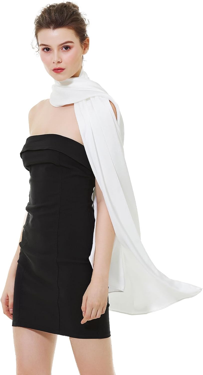 Thumbnail 1 de BEAUTELICATE Satin Shawl Wrap: Luxurious Double‑Sided Wrap, 200 x 70 cm