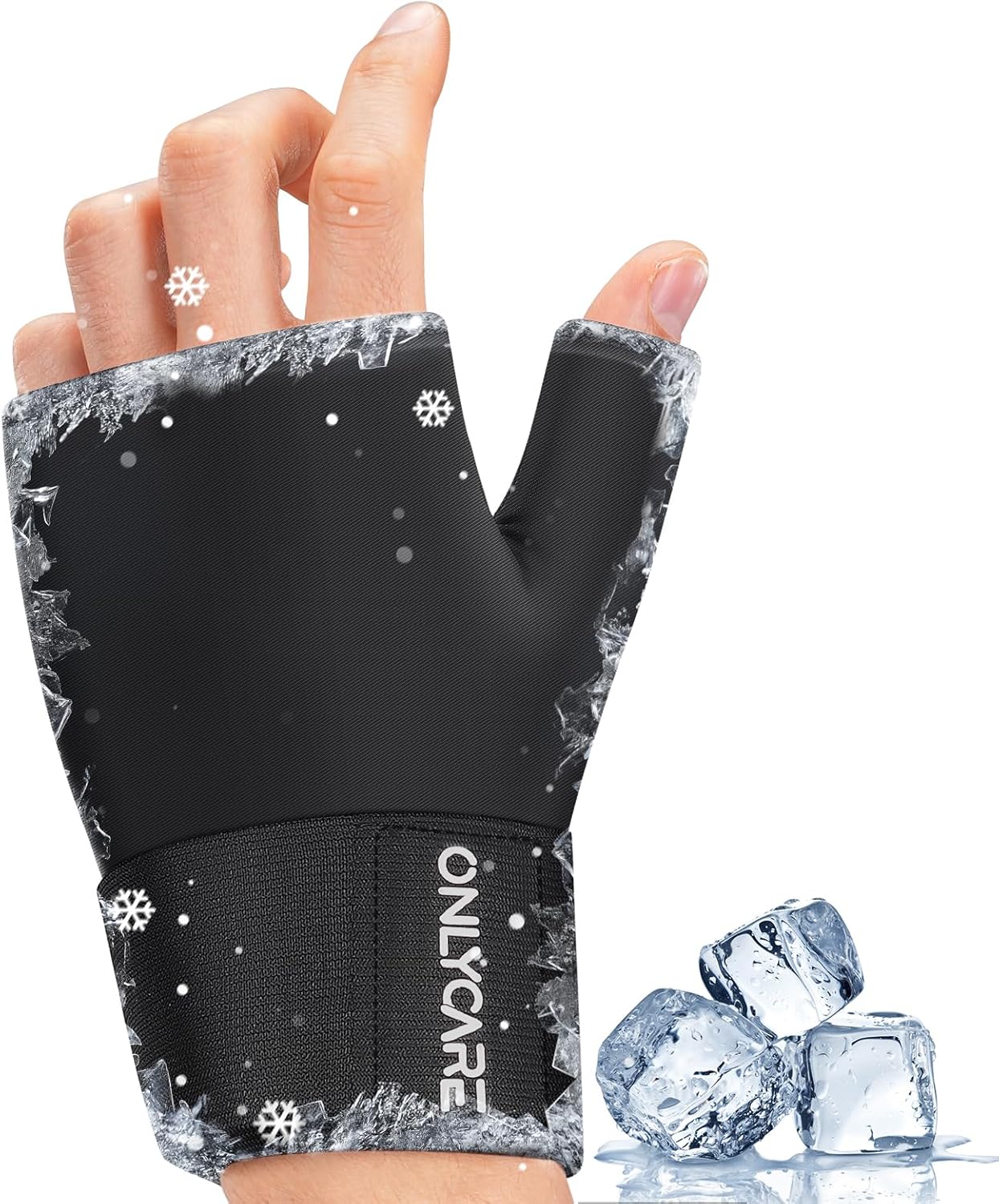 Detalle de ONLYCARE Wrist Ice Pack Wrap – soft gel hand ice pack for hot & cold therapy