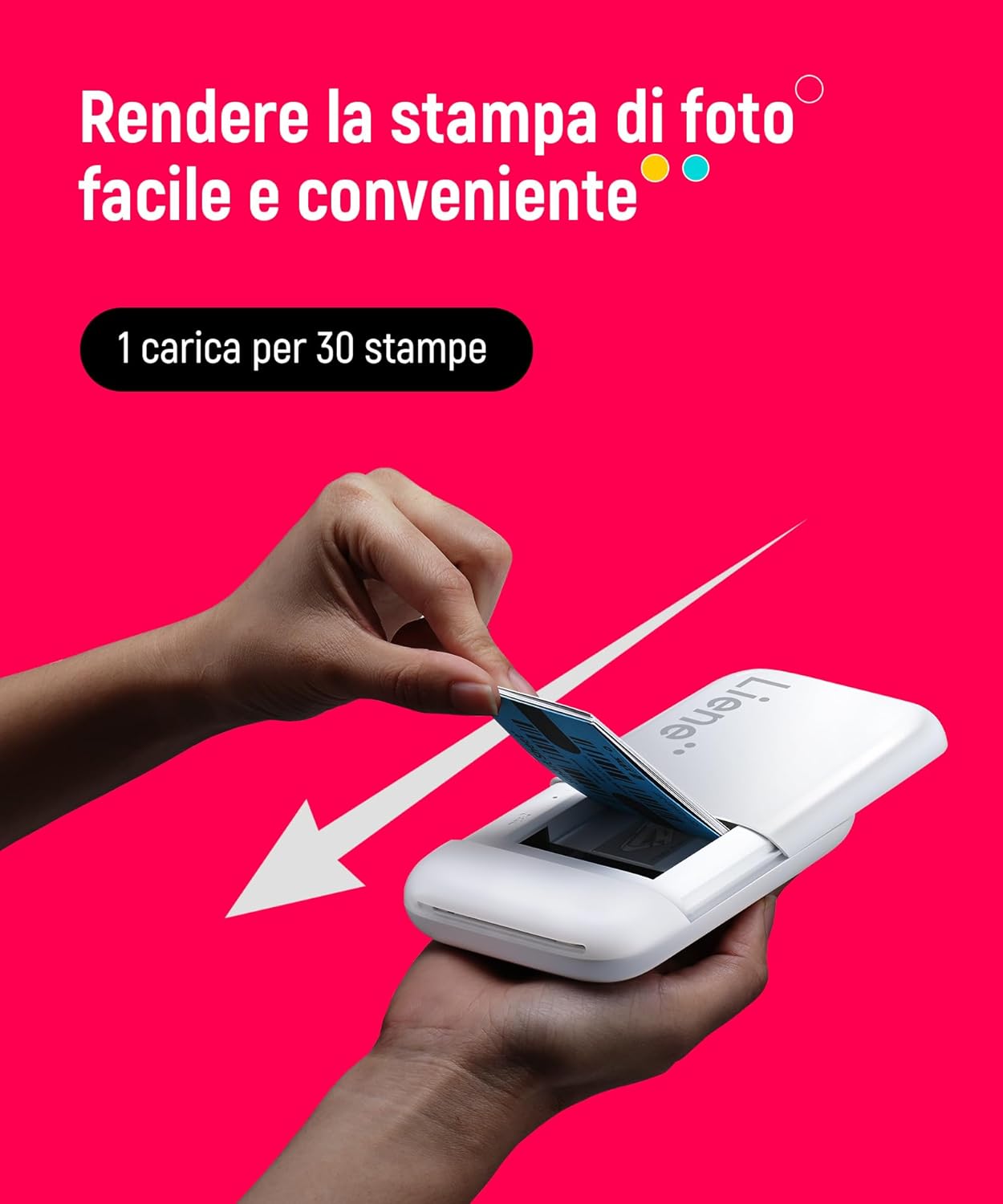 Thumbnail 6 de Liene Pearl K100: stampante fotografica istantanea 2x3'' con 50 fogli adesivi e stampa Bluetooth