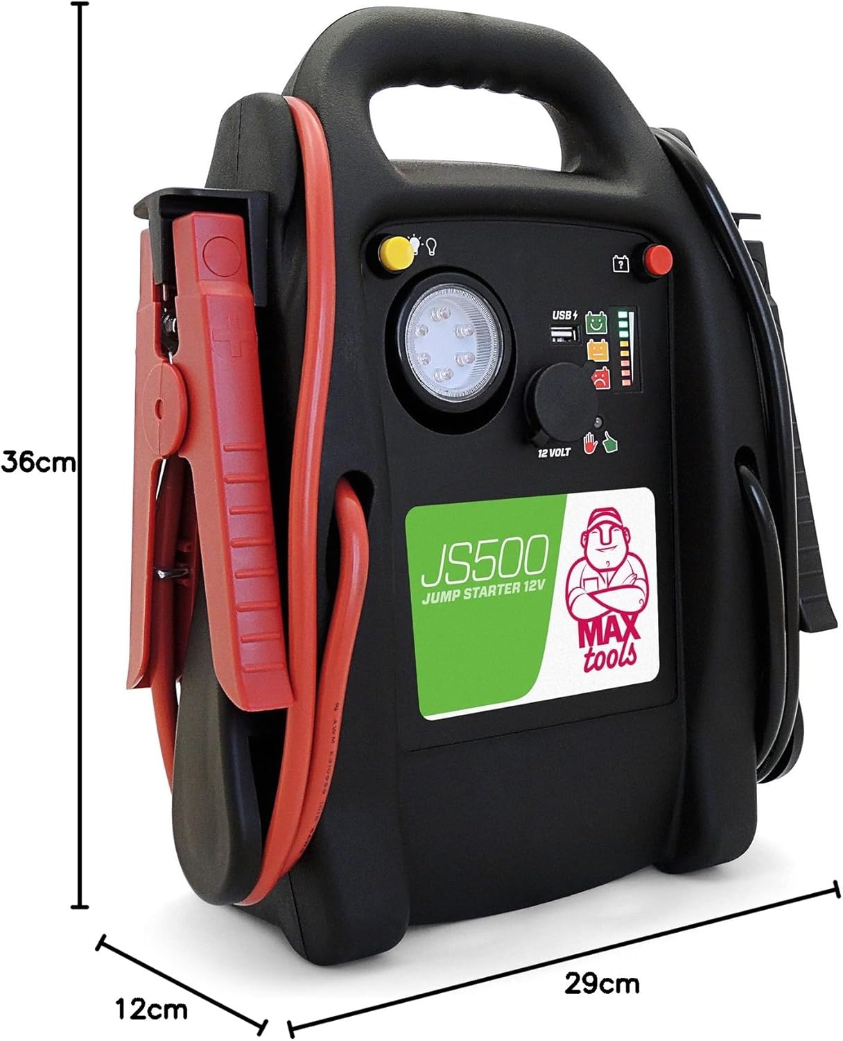 Thumbnail 6 de MAXTOOLS JS500 2200 A 22 Ah: Avviatore di Emergenza 12V per Auto e Furgoni con LED e USB
