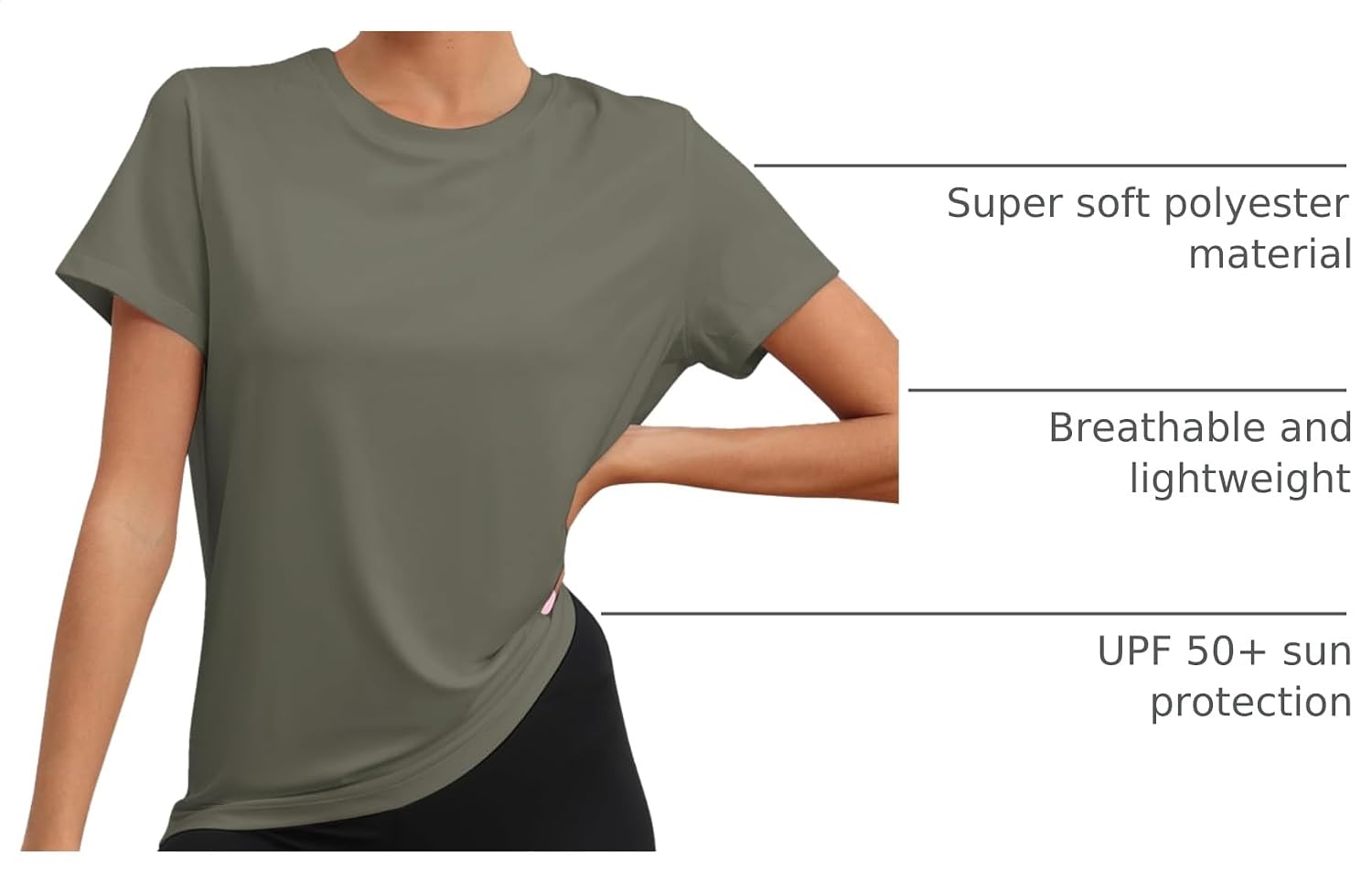 Thumbnail 3 de KevaMolly Workout Top UPF50+ breathable tee 🏃♀