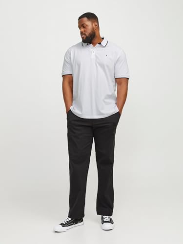 Detalle de Jack & Jones JJepaulos Polo Ss Noos Pls Camiseta Hombre White Detail:ps 4XL