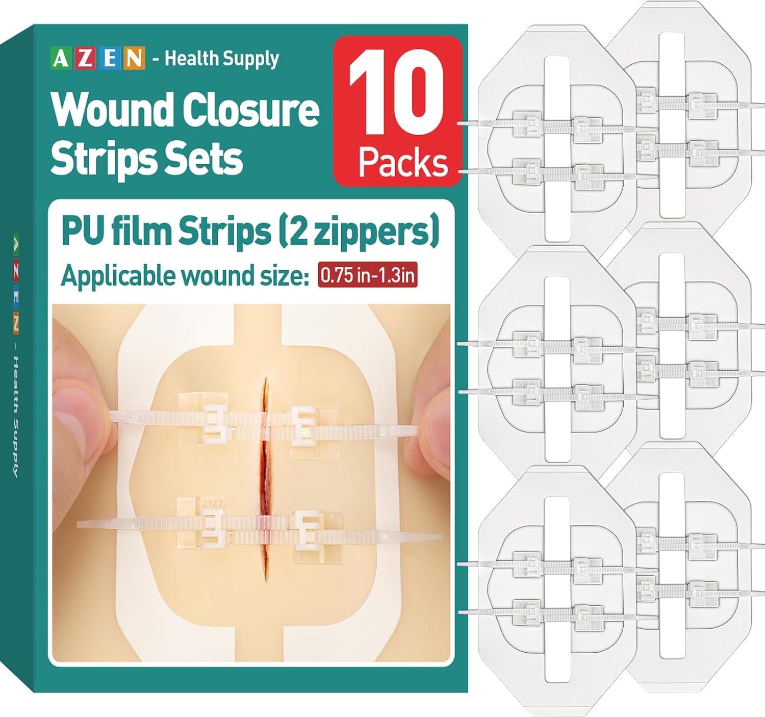 Detalle de AZEN 10 Pack wound closure strips 🩹