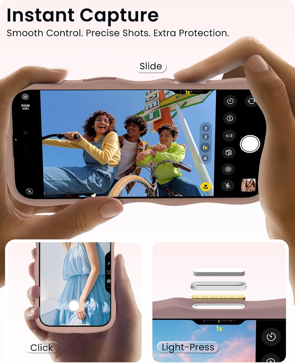 Thumbnail 4 de ORNARTO Compatible with iPhone 17 Pro 6.3-inch Case with MagSafe & Shockproof Silicone Wavy Edge