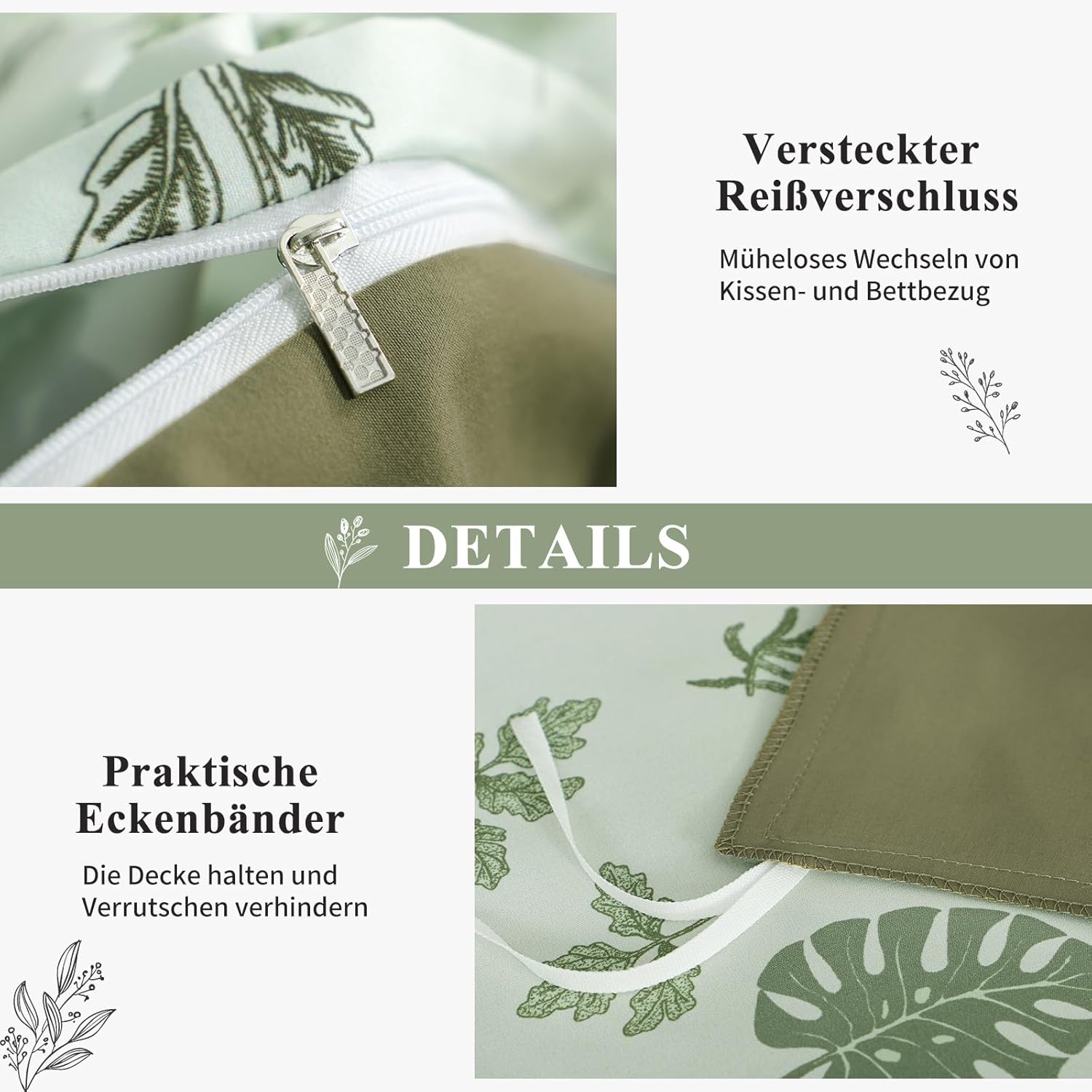 Thumbnail 5 de Aisbo Bettwäsche 155x220 Blumen Set