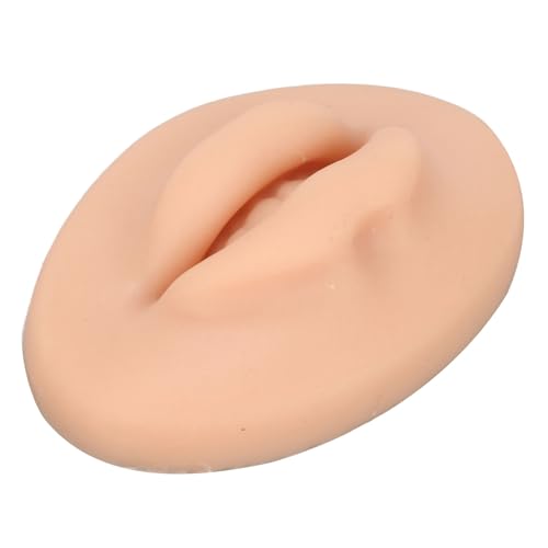Detalle de Fockety Fake Lips: 10-Pack Silicone Practice Lips for Tattoo Techniques (Dark Skin Colour)