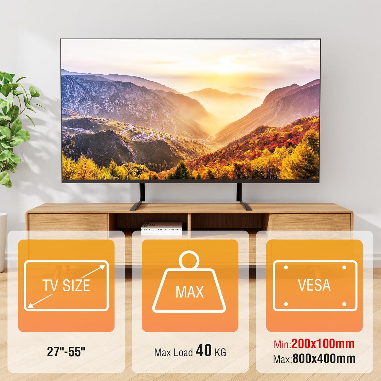 Detalle 2 de ELIVED EV2005 TV Stand 27–55 inch