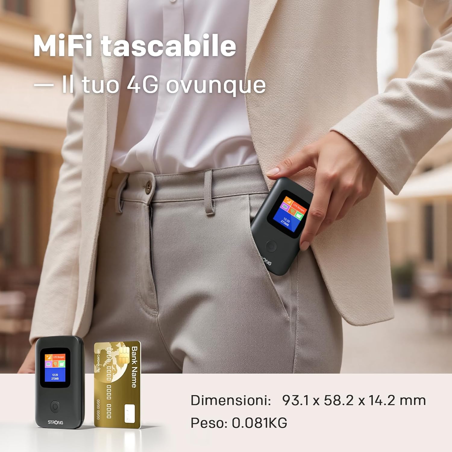 Thumbnail 5 de STRONG 4G AIRSPOT 220: WiFi tascabile 4G LTE con SIM e Power Bank integrato