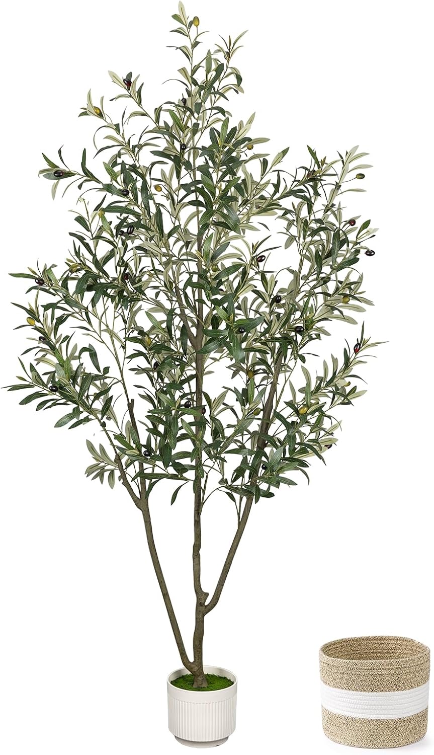 Detalle de LuceAlberi artificial olive tree, 6 ft