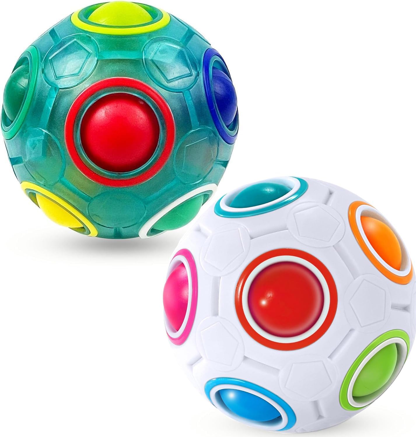 Thumbnail 6 de EACHHAHA 2 Stück Original-Regenbogenball – 3D Puzzle und Geschicklichkeitsspiel