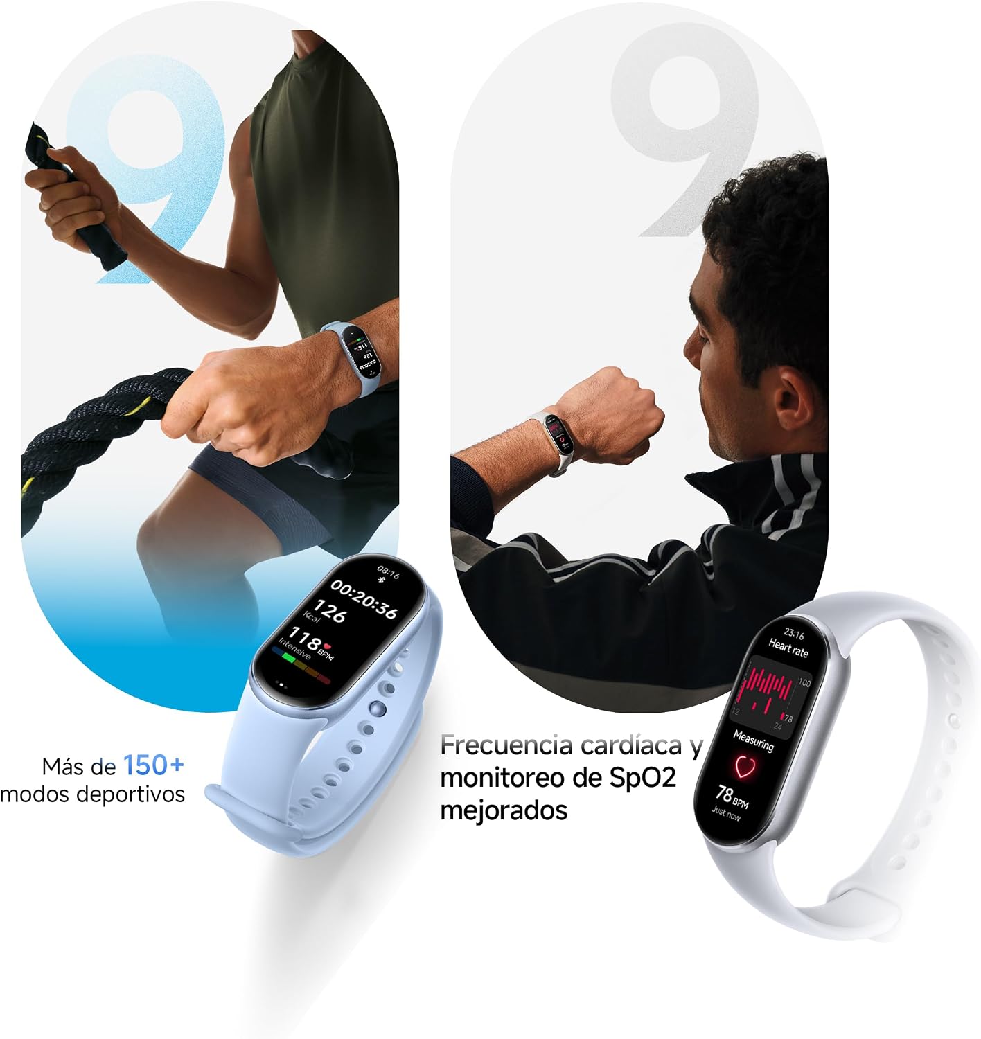 Detalle 2 de XIAOMI Smart Band 9 Arctic Blue