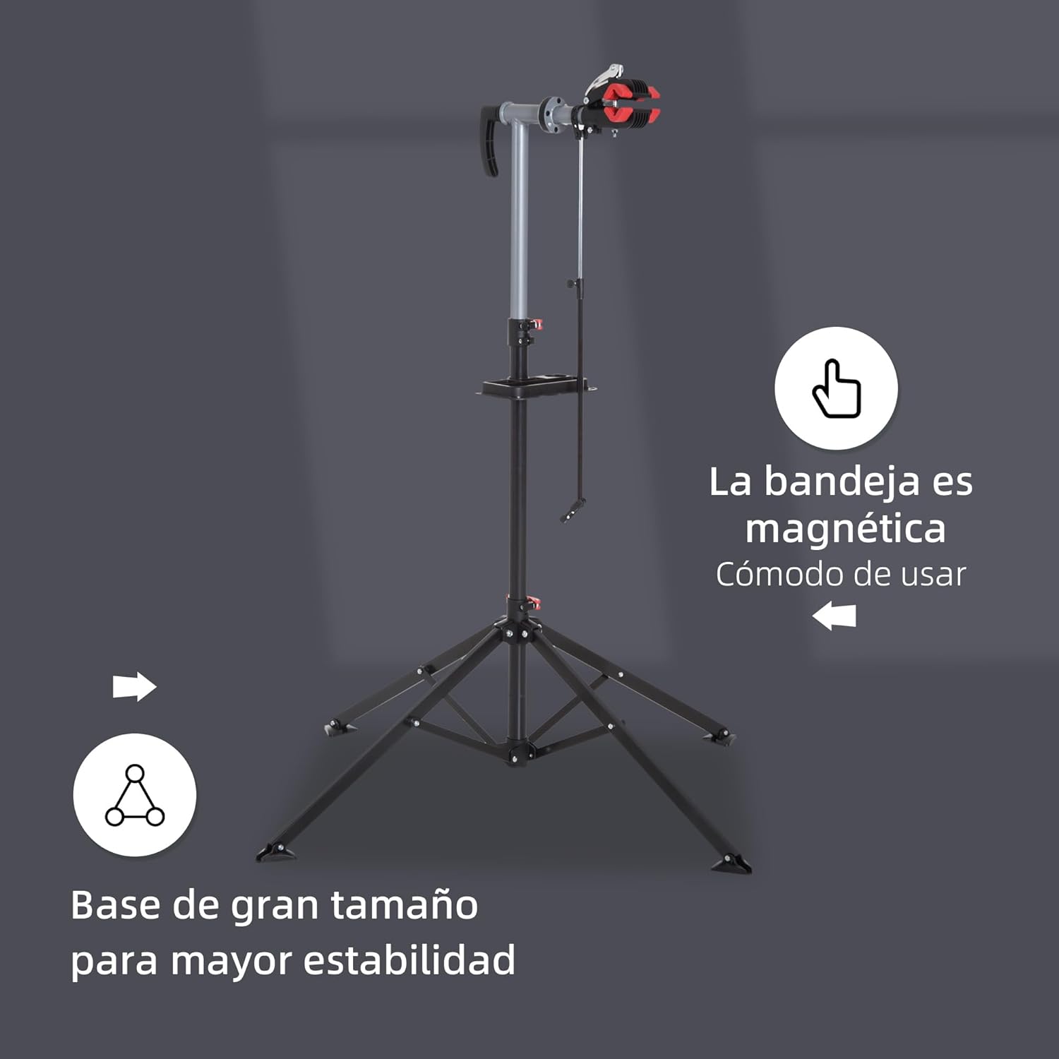 Thumbnail 3 de HOMCOM Soporte reparación bicicletas 109-180 cm