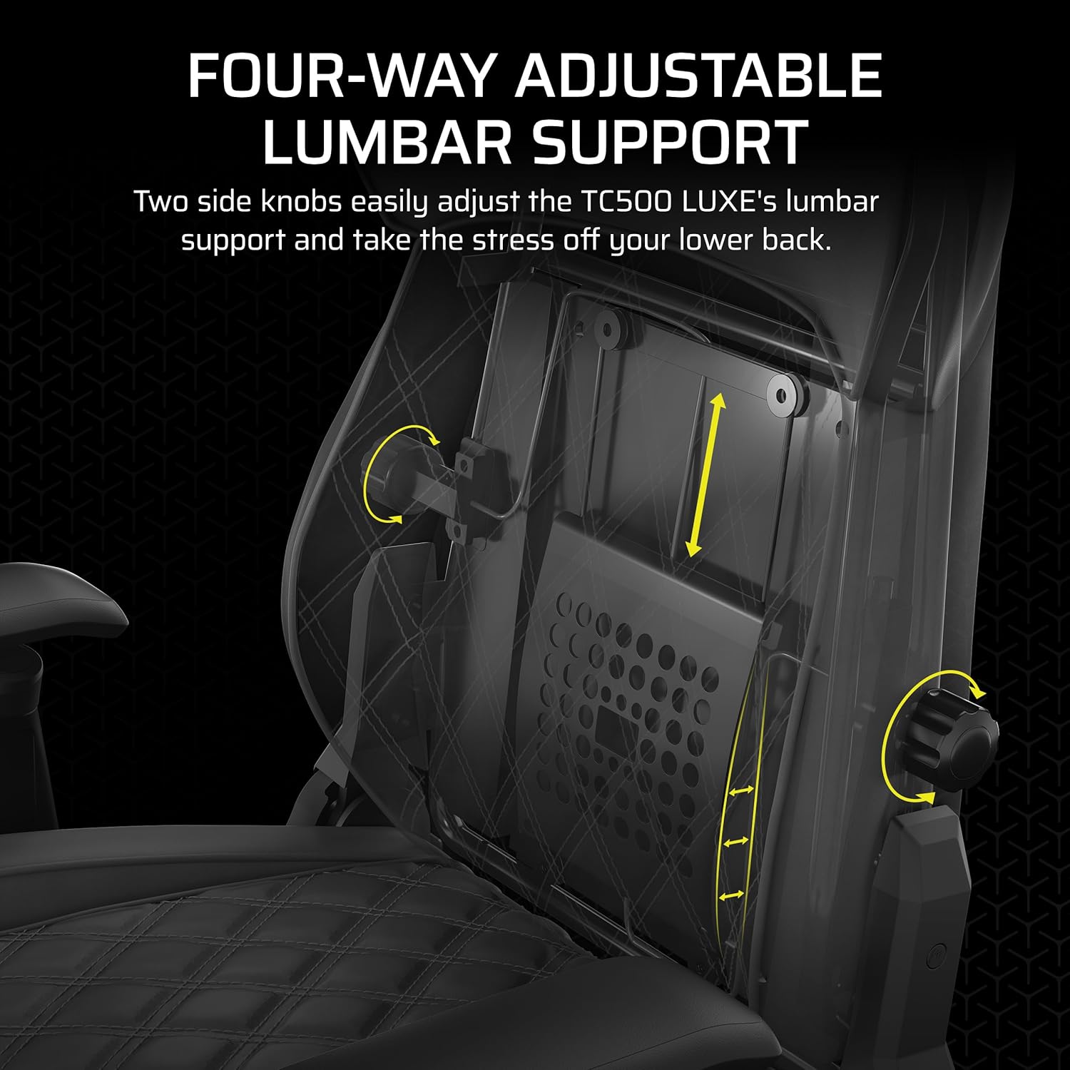 Detalle 2 de CORSAIR TC500 LUXE CF-9010067-WW Gaming Chair, Breathable Fabric, Wide Seat