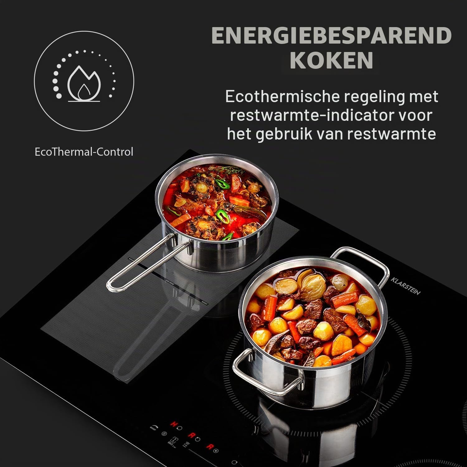 Detalle de Klarstein Delicatessa 90 Hybrid inductiekookplaat, 5 zones en flexzone