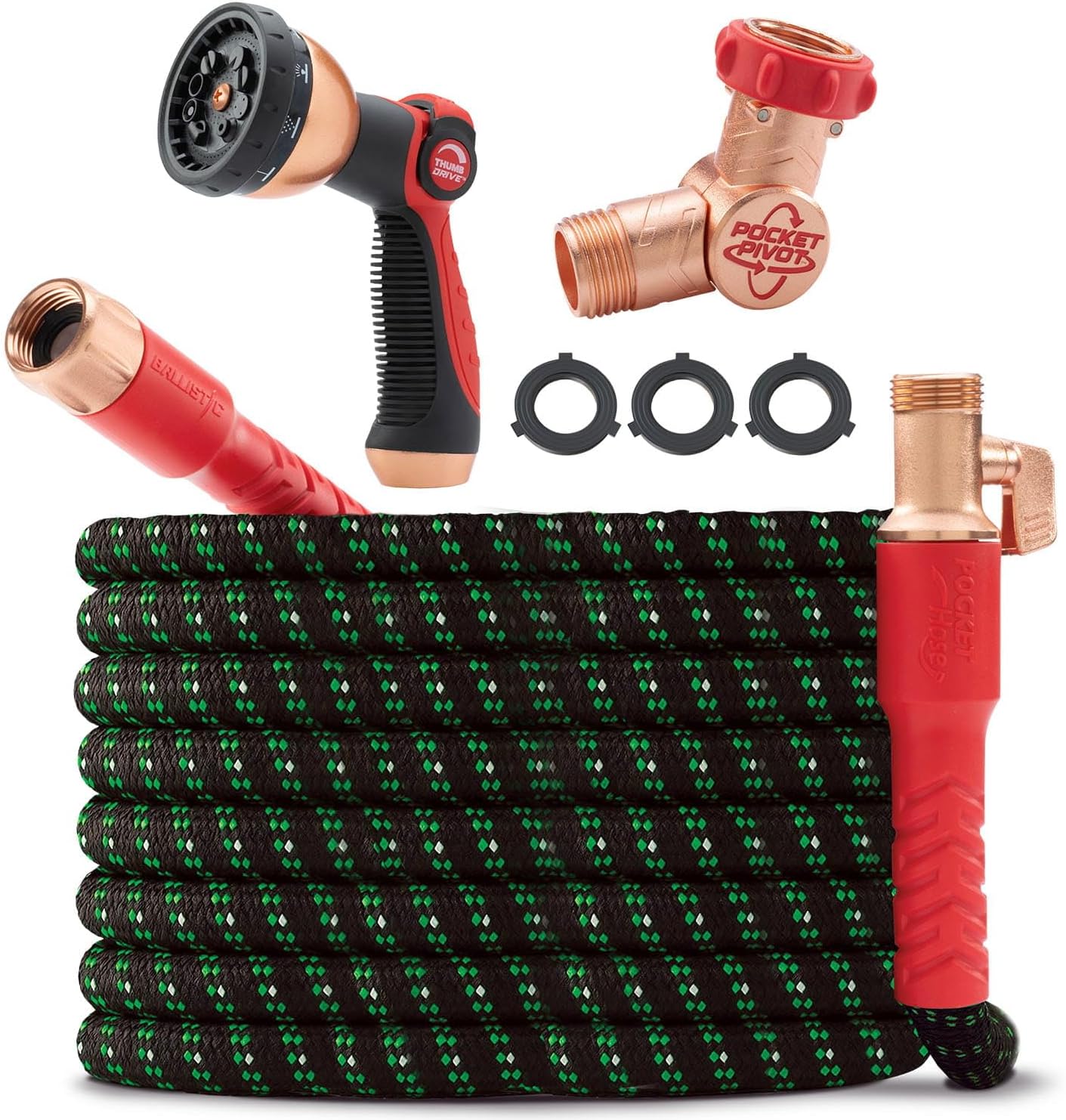 Pocket Hose Ballistic Double UV Edition 100 FT Expandable Garden Hose