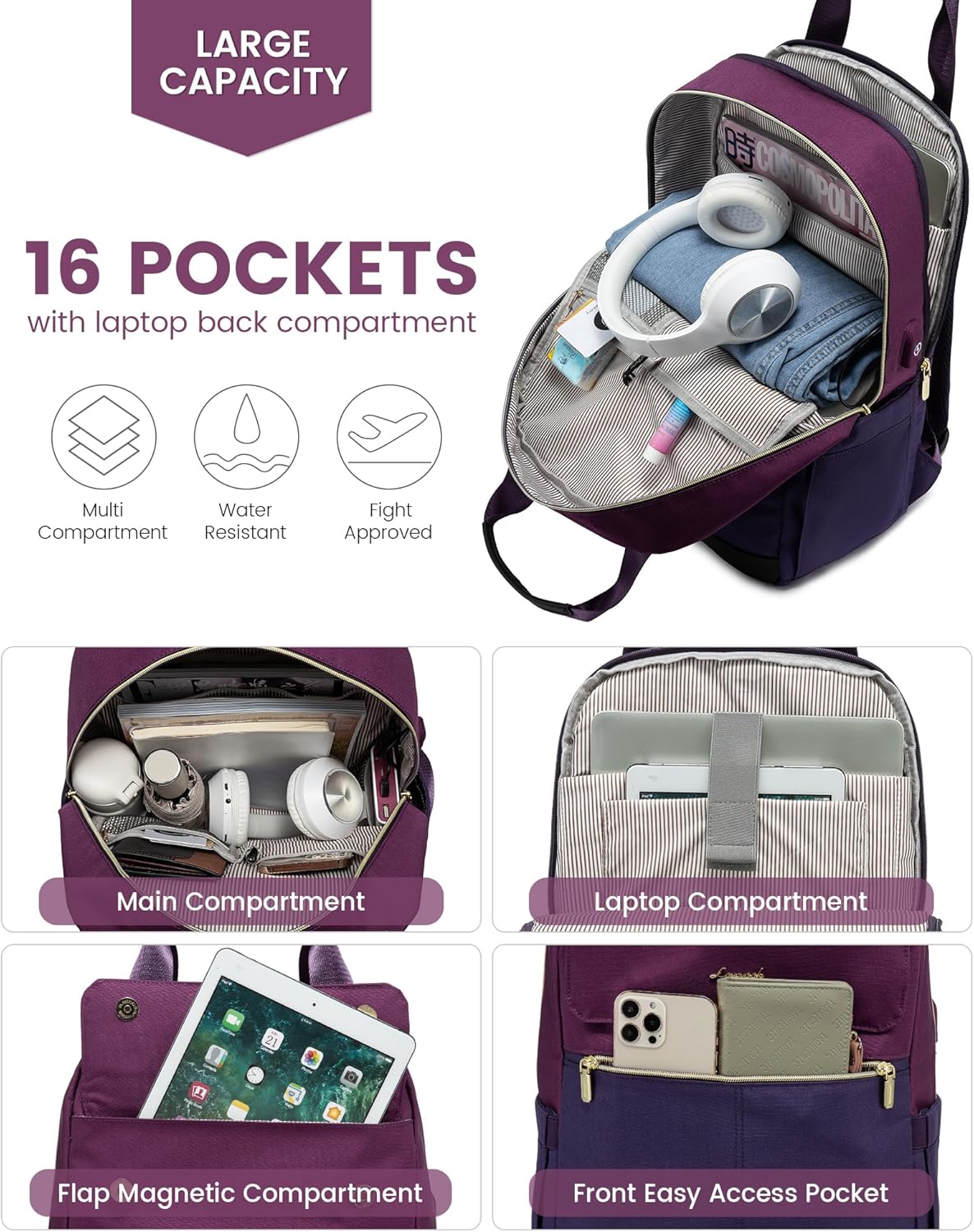 Thumbnail 2 de LOVEVOOK laptop backpack 15.6 inch