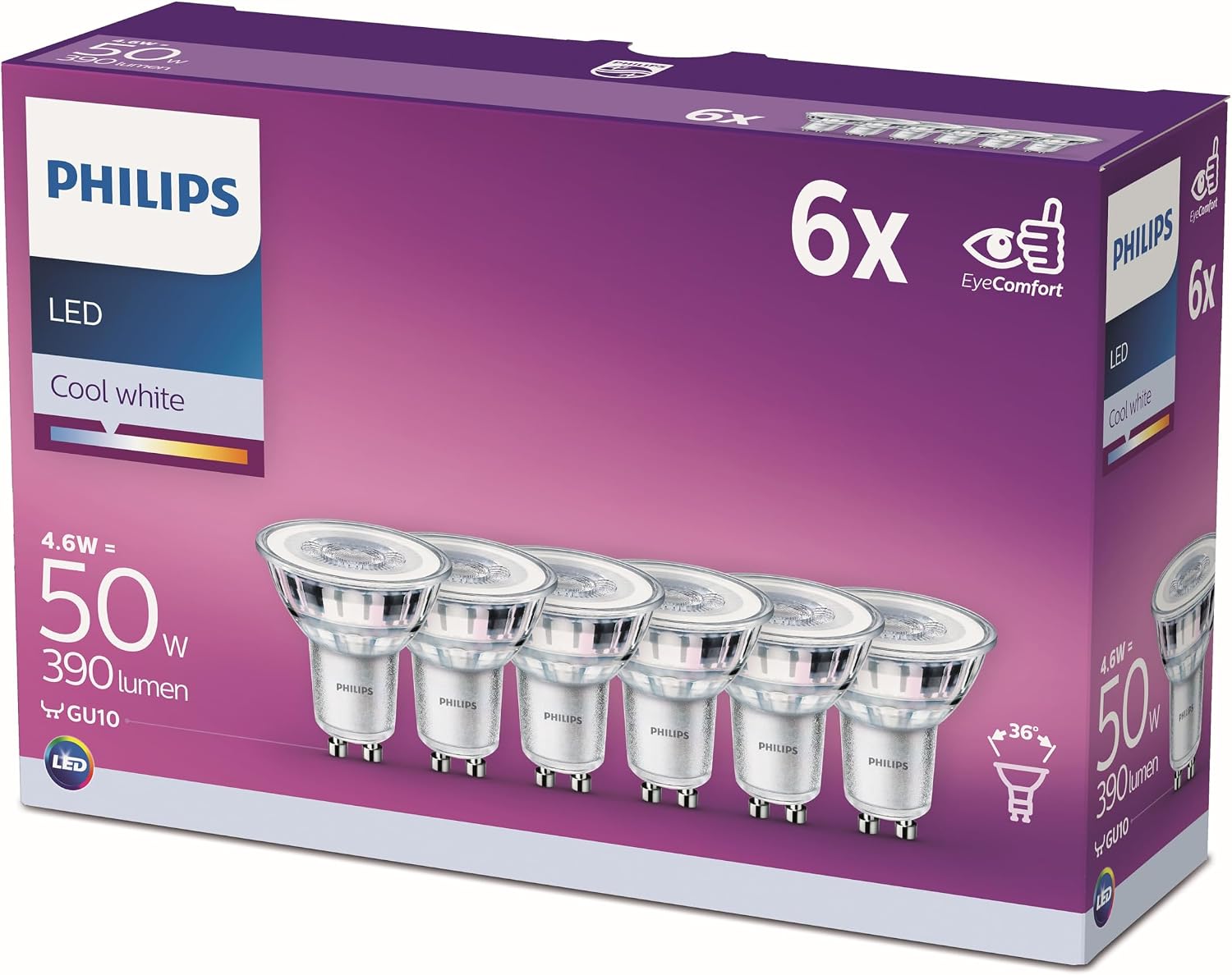 Detalle de Philips LED classic ampoule GU10 4000K