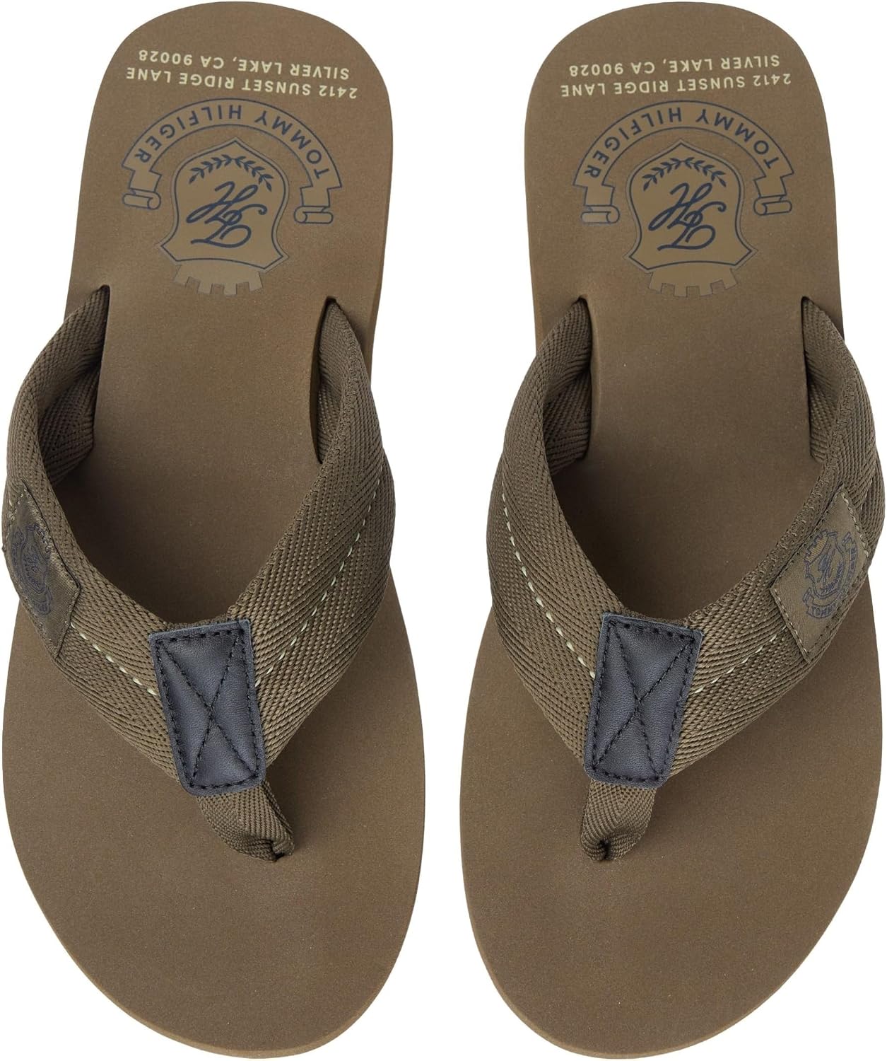 Detalle de Tommy Hilfiger Men's Patch Hilfiger Beach Sandal Fm0fm05804 Flip Flops