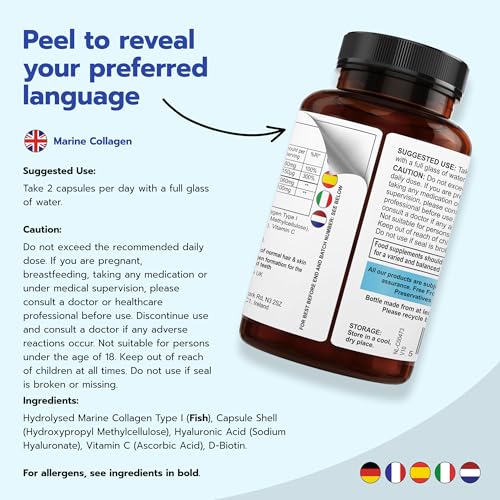 Thumbnail 7 de New Leaf Products Pure Marine Collagen 100% Marine Collagen Type I with Hyaluronic Acid & Vitamin C