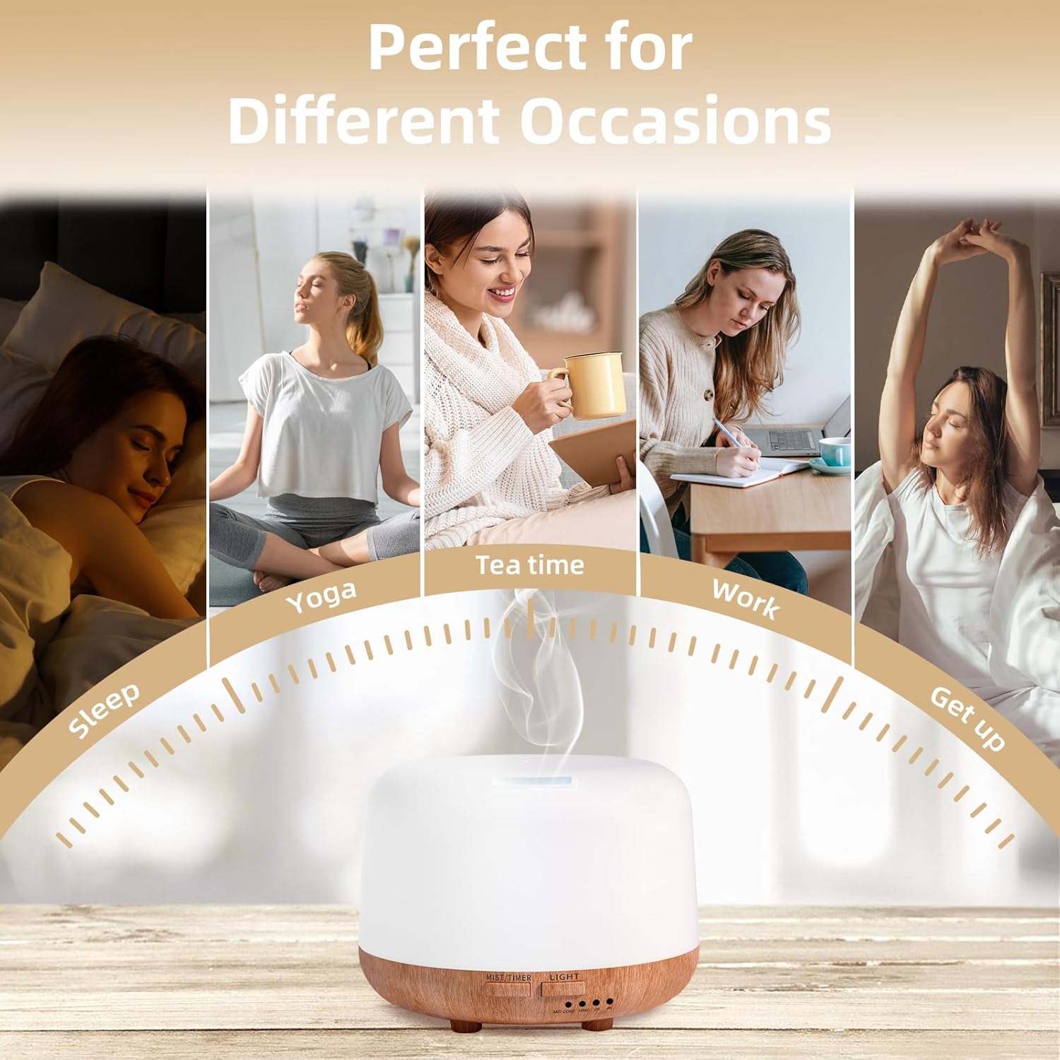 Thumbnail 6 de 300ML essential oil diffuser with remote