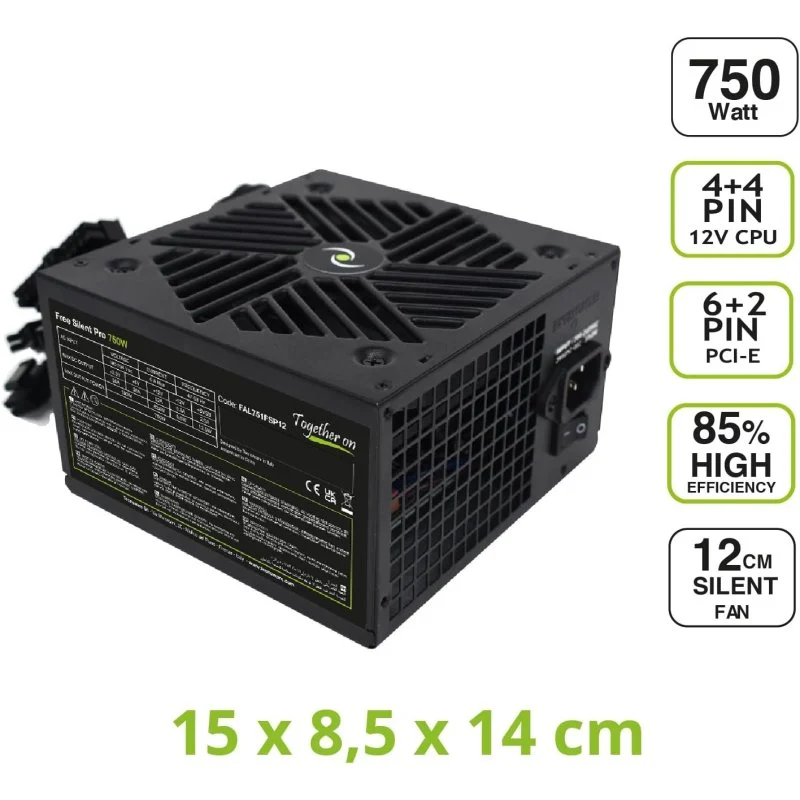 Thumbnail 3 de Tecnoware Free Silent PRO ATX V2.31 750W 💻