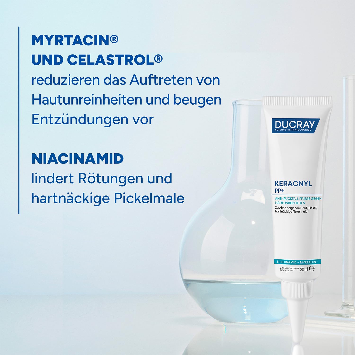 Detalle 2 de DUCRAY Keracnyl PP+ Creme gegen Unreinheiten – 30 ml für entzündliche Aknehaut