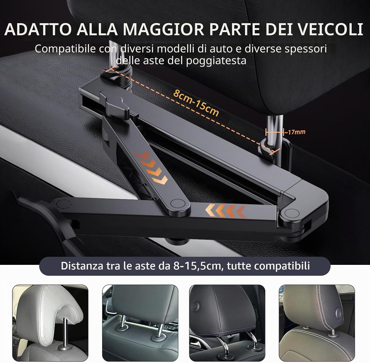Thumbnail 6 de Romon Porta Tablet da Auto Poggiatesta 4,7–12,9"
