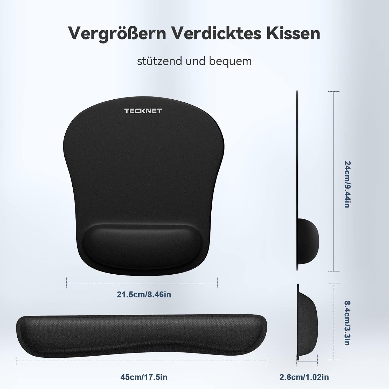 Thumbnail 6 de TECKNET Mauspad mit Handauflage 2‑in‑1